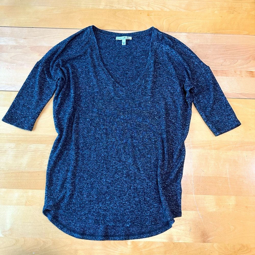 Express Heathered Grey Short Sleeve Tunic Top